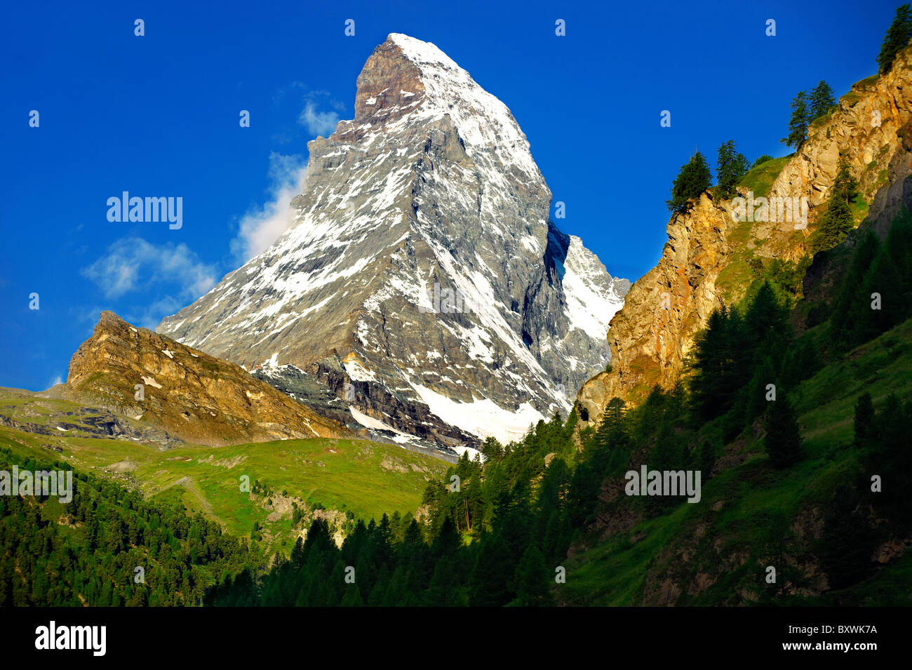 Matterhorn Mountain - Swiss Alps Stock Photo