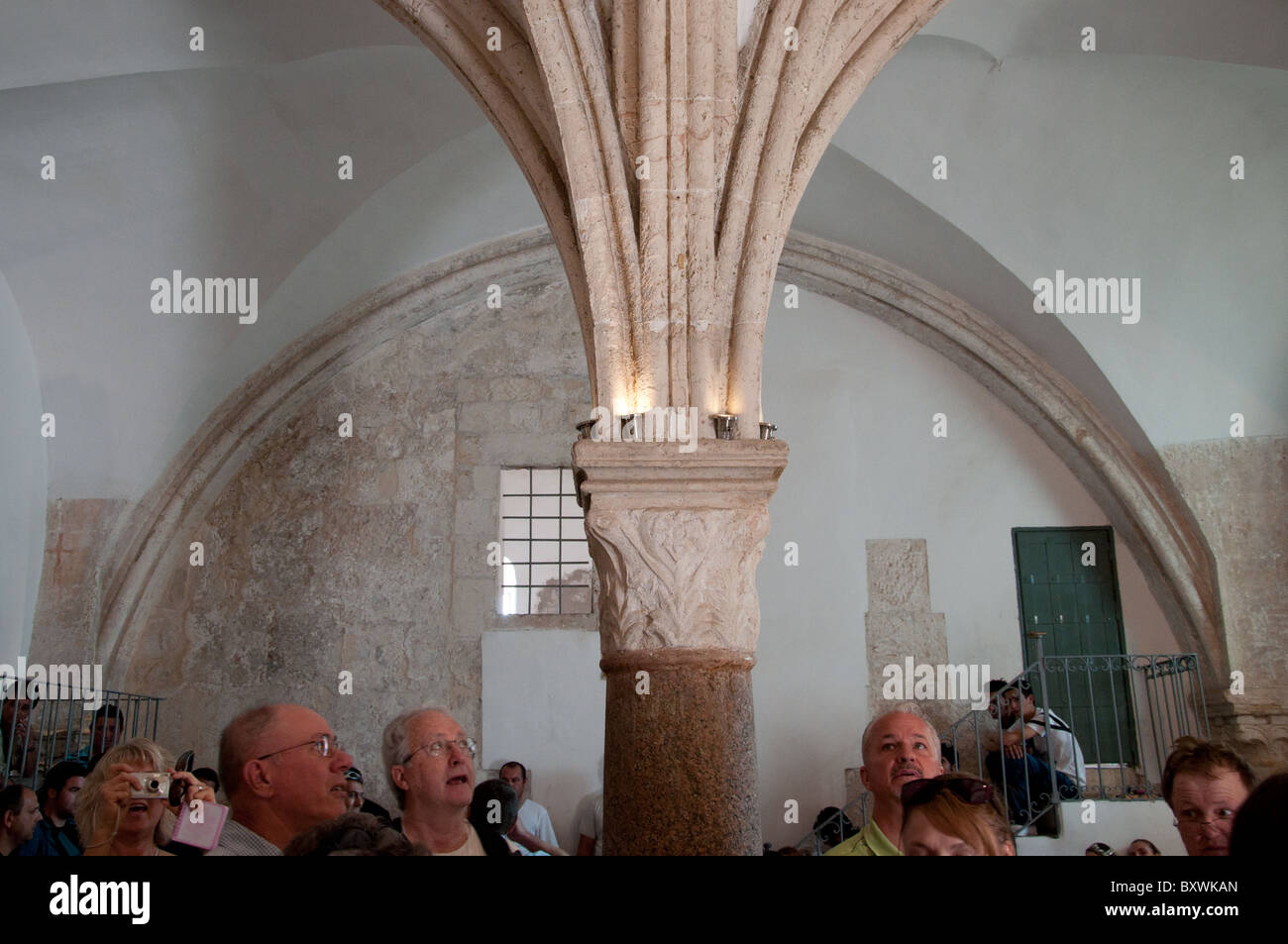 The Room of the Last Supper just outside the Jerusalem city walls. Stock Photo