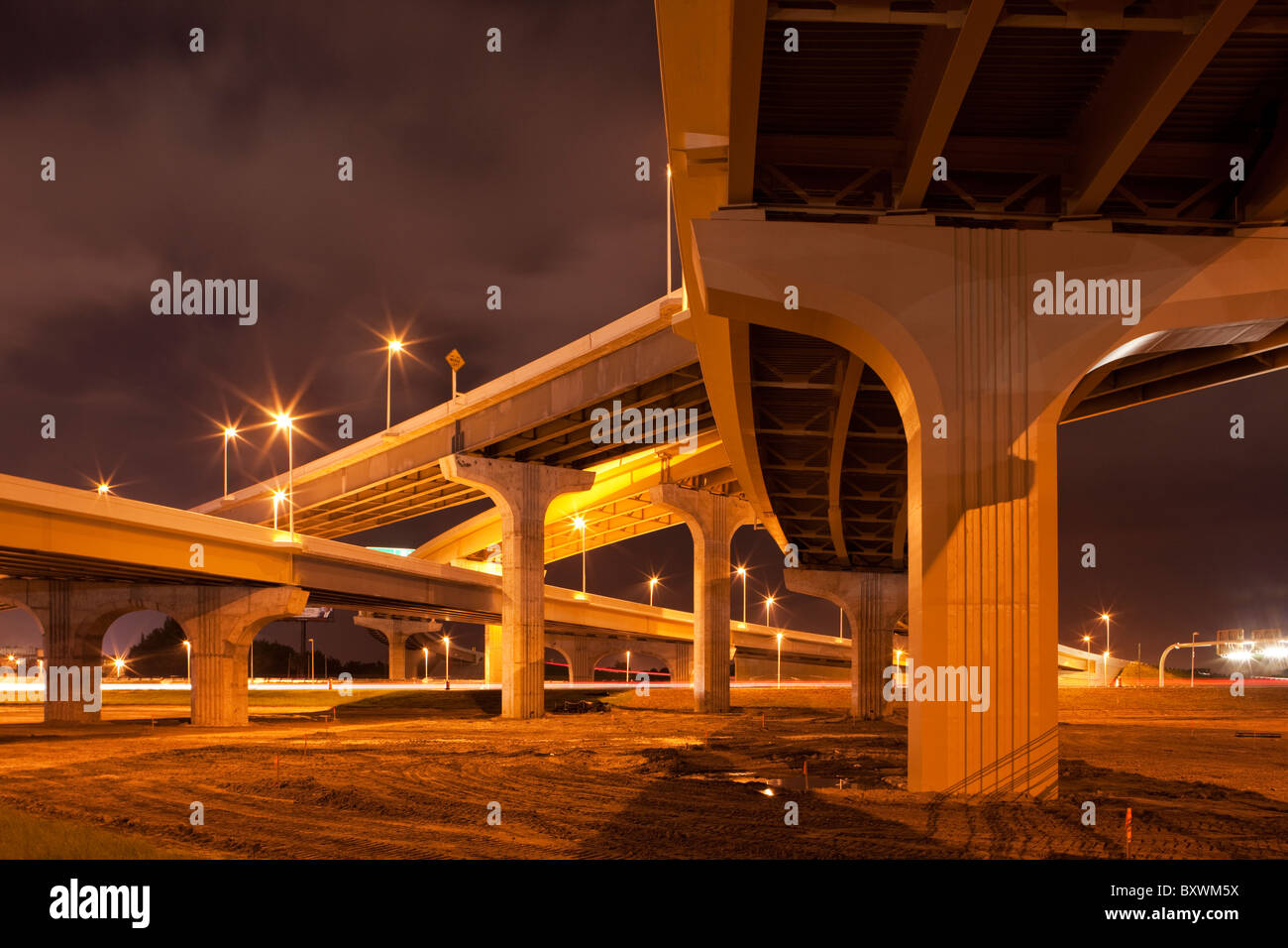 USA, Florida, Tampa, Expressway bridges near Tampa International
