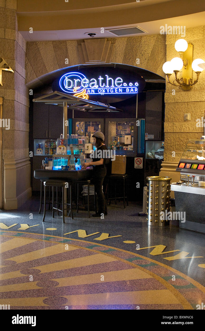 An oxygen bar on the Las Vegas Strip Stock Photo Alamy