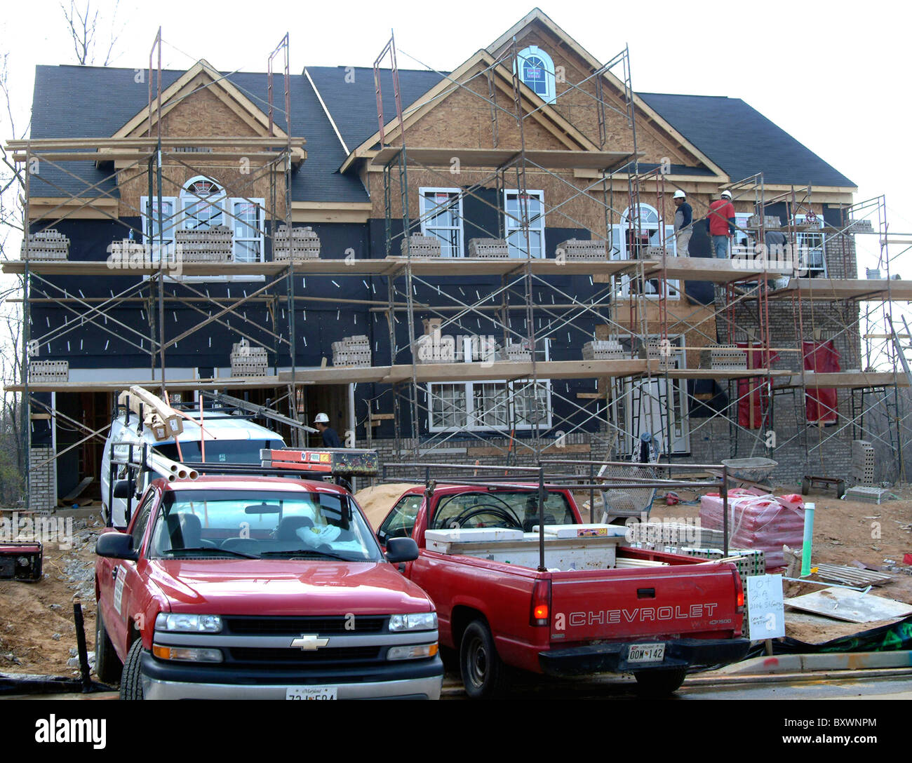 House under construction Mitchellville, Md Stock Photo Alamy