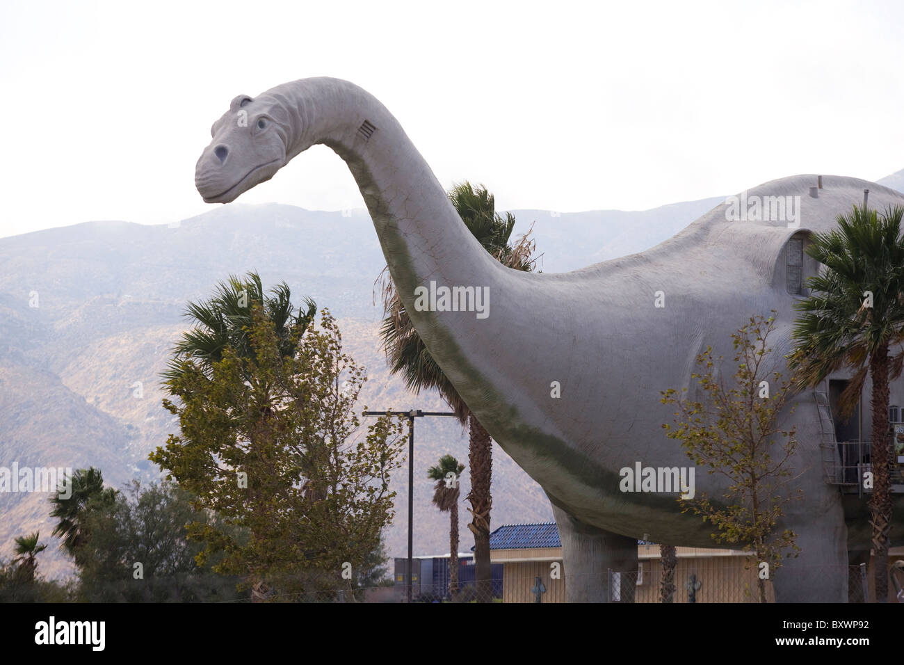 Giant concrete dinosaur statue Southern California USA Stock Photo