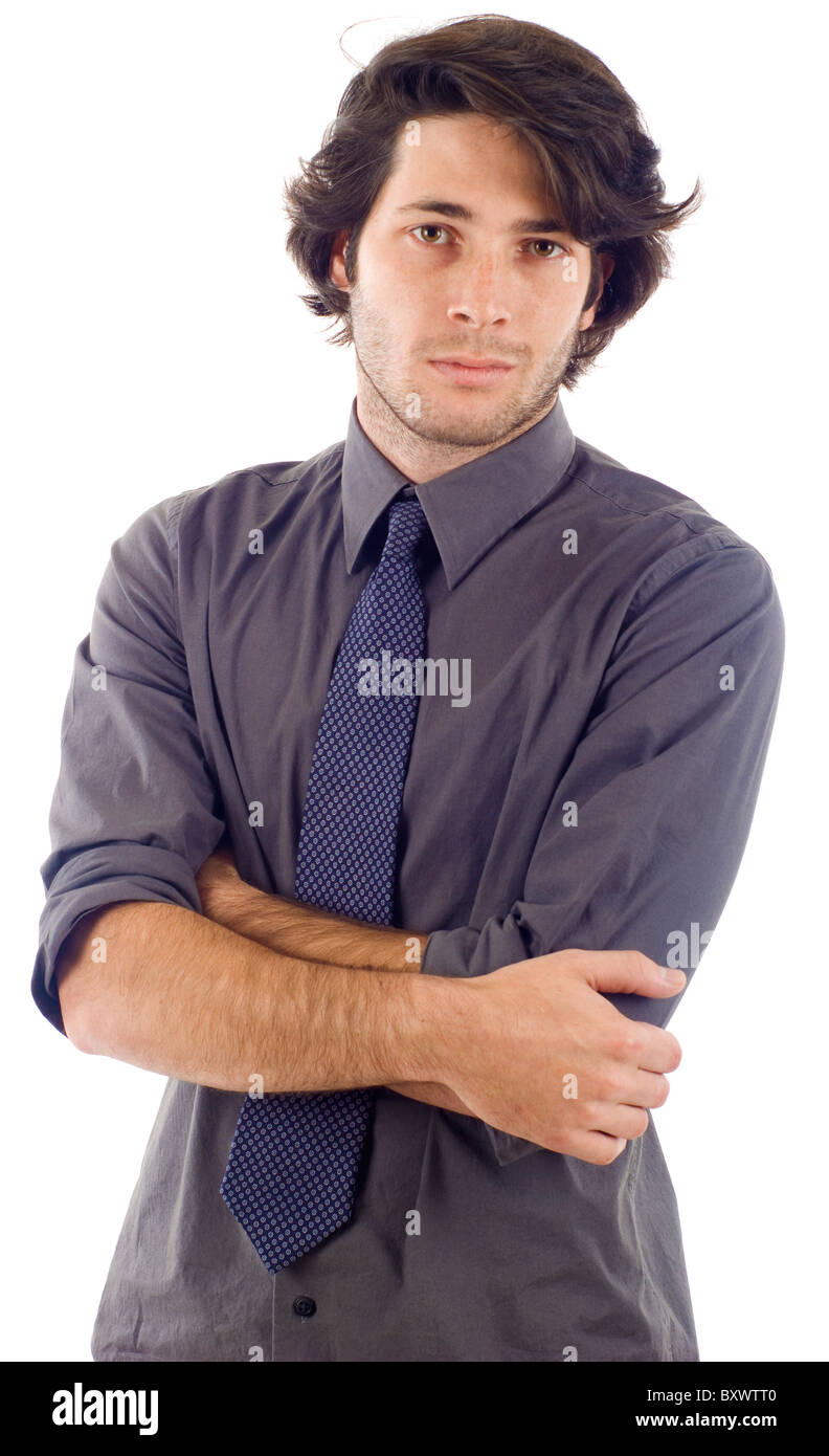Confident business man isoalted over a white background Stock Photo - Alamy
