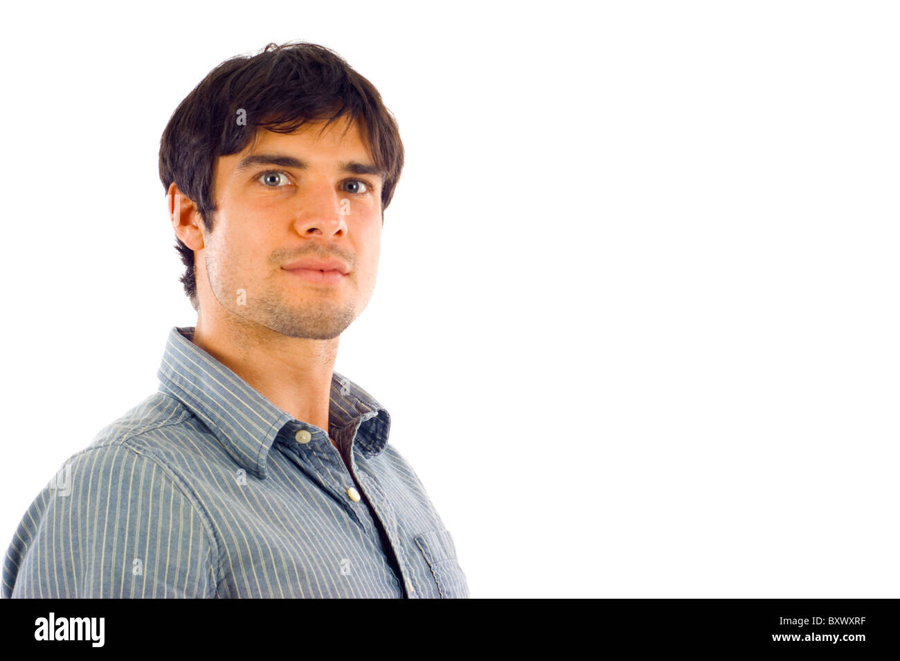 Portrait of a handsome man isolated on white background Stock Photo - Alamy