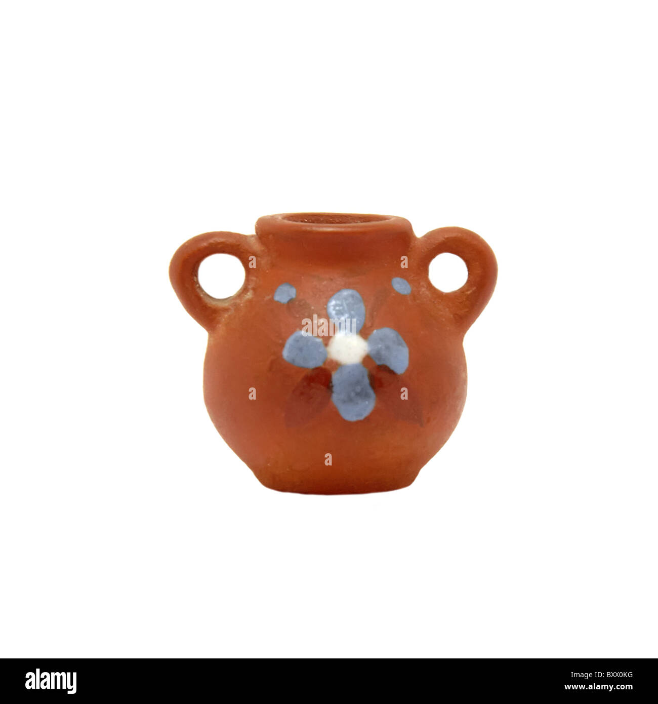 Toy pitcher - Polish traditional souvenir. Isolated on a white background. Stock Photo