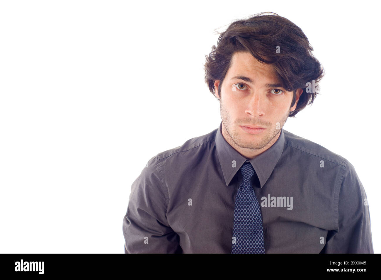 Young Business Man - Isolated over a white background Stock Photo - Alamy