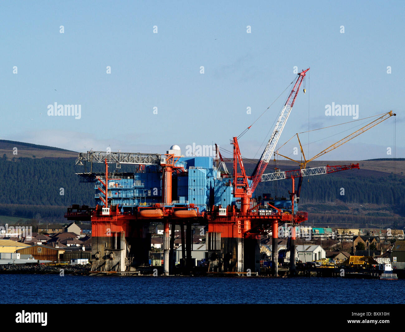 An rig alongside Invergordon Harbour Stock Photo Alamy