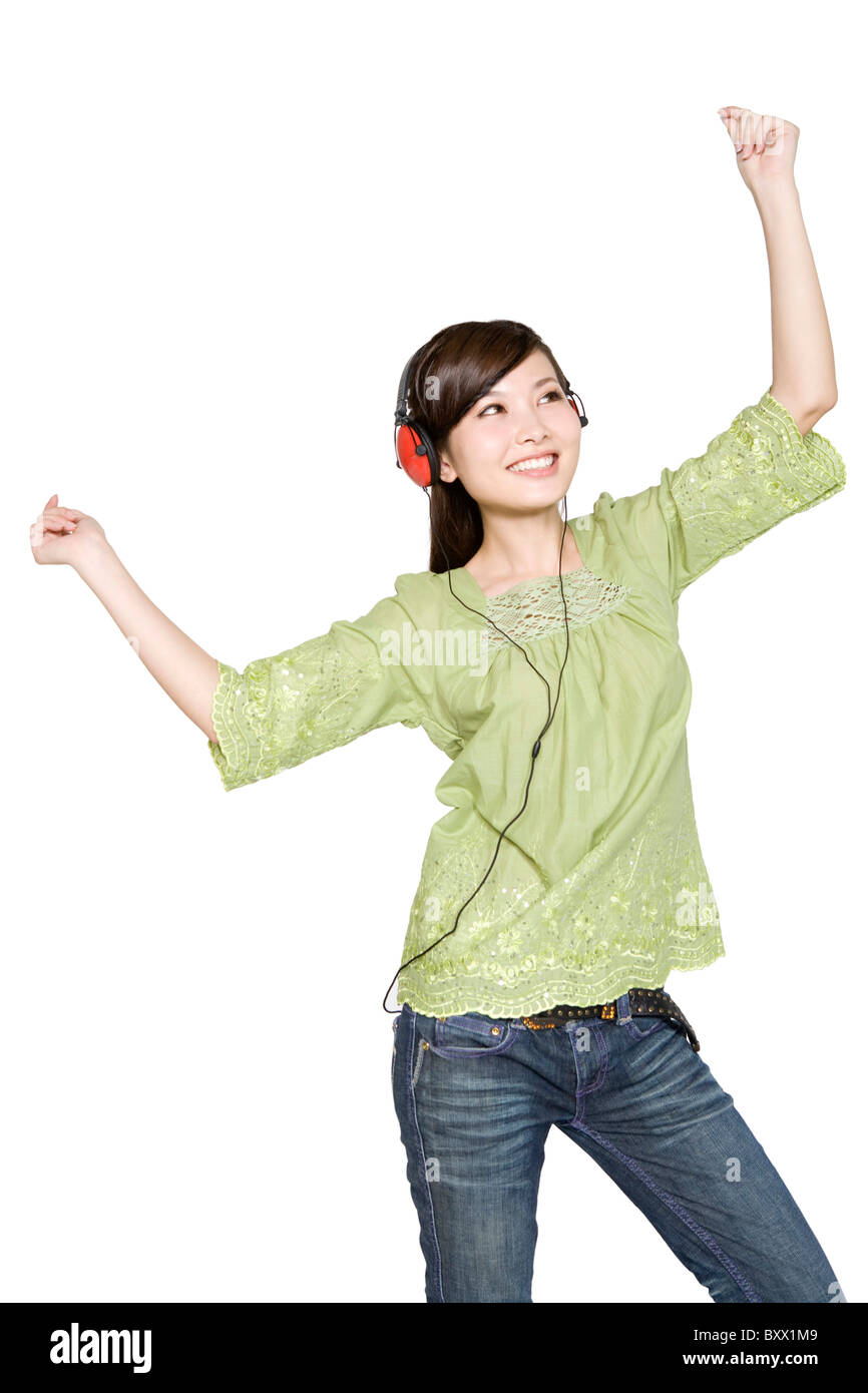 Chinese woman jeans dancing hi-res stock photography and images - Alamy