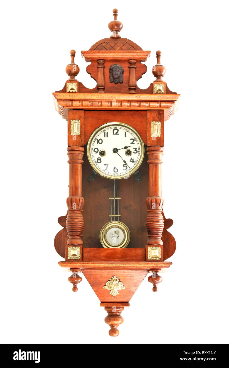 old wooden clocks Stock Photo Alamy