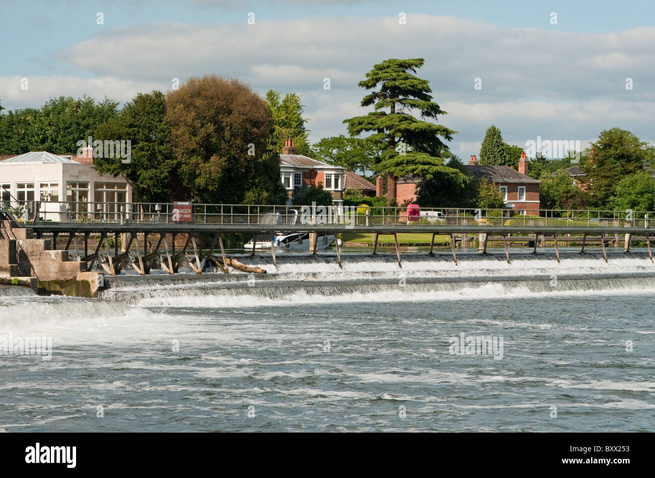 The Weir on the River Thames at Marlow in Buckinghamshire England UK Stock Photo