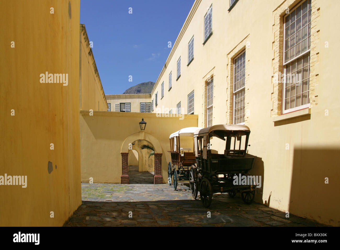 Old Carriages, Castle of Good Hope, Cape Town, South Africa. Built 1666 Stock Photo