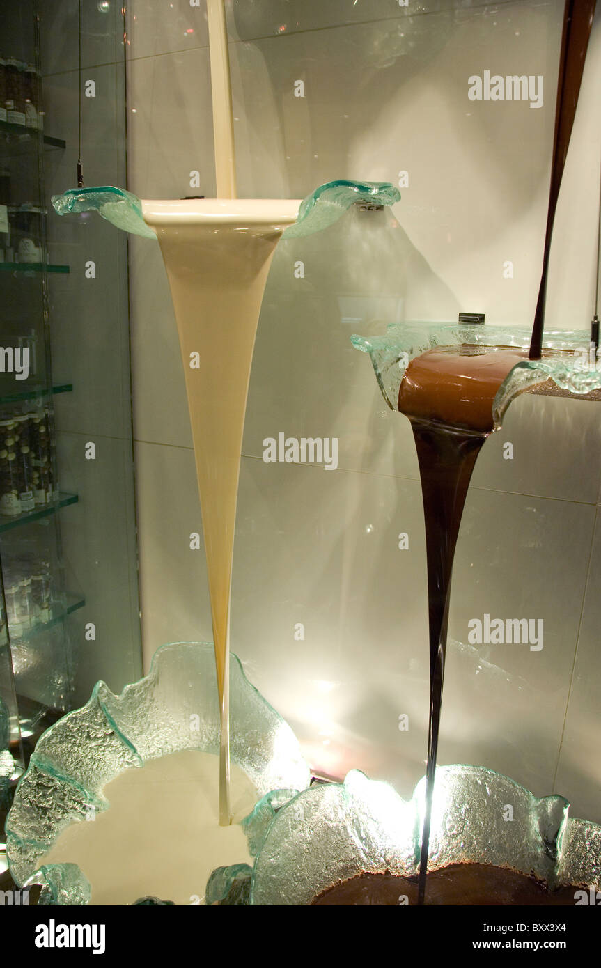 Chocolate Fountain at the Jean Philippe Patisserie, Bellagio Stock