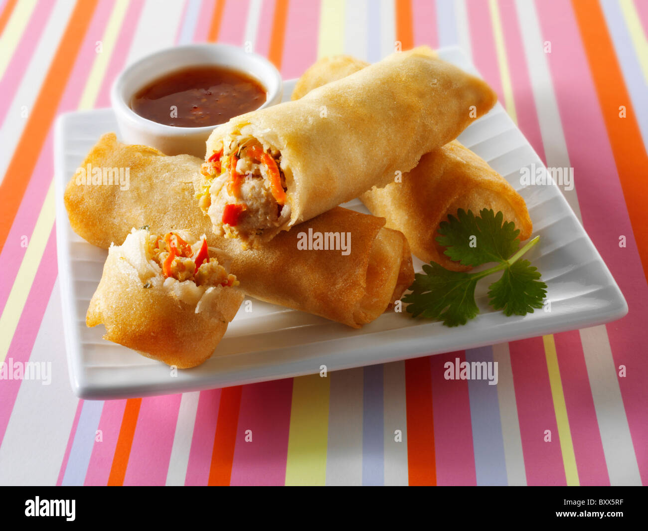 Traditional chinese spring rolls Stock Photo Alamy