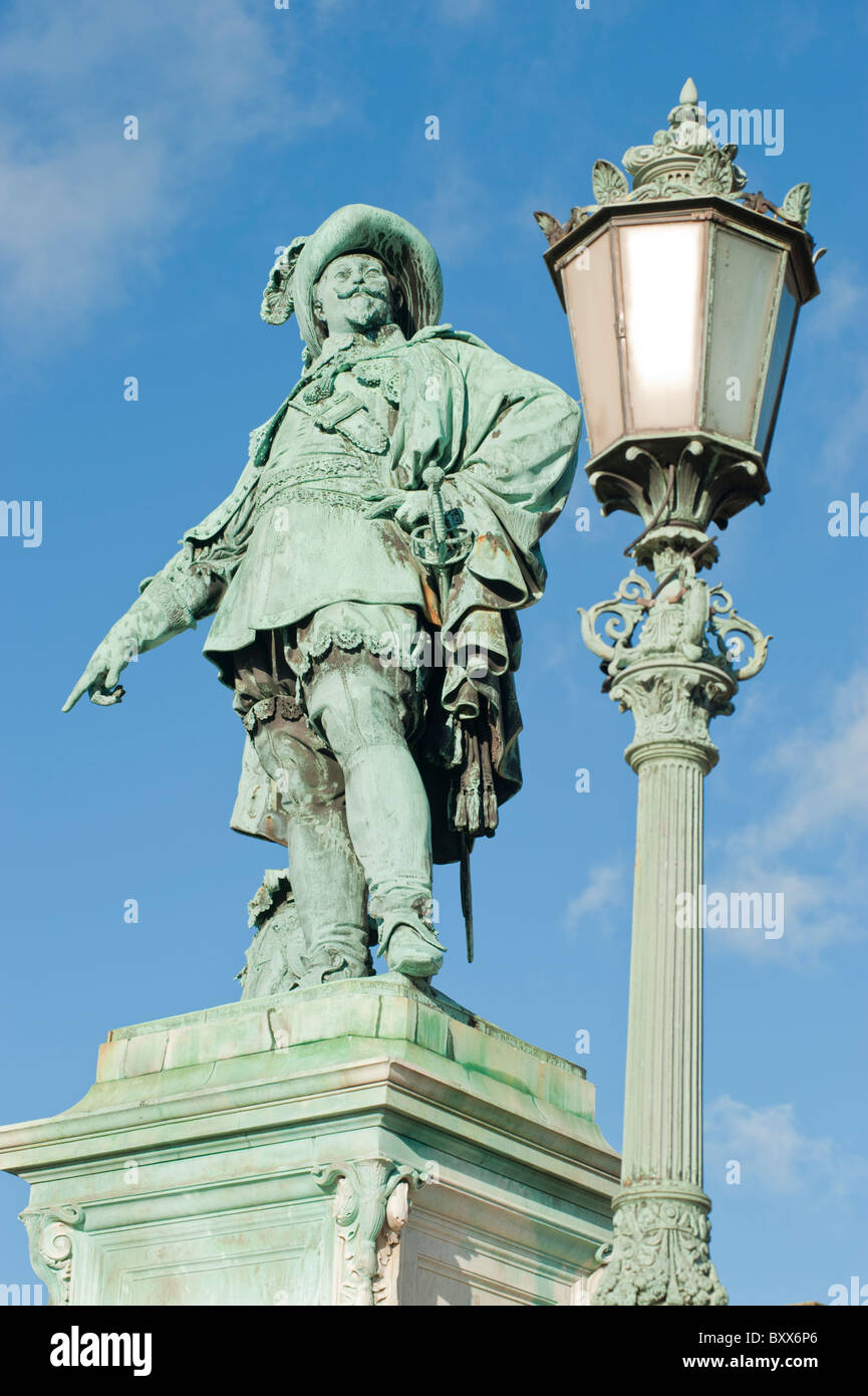 Statue of King Gustavus Adolphus of Sweden, in Gustavus Adolphus Square, Gothenburg, Sweden. Stock Photo