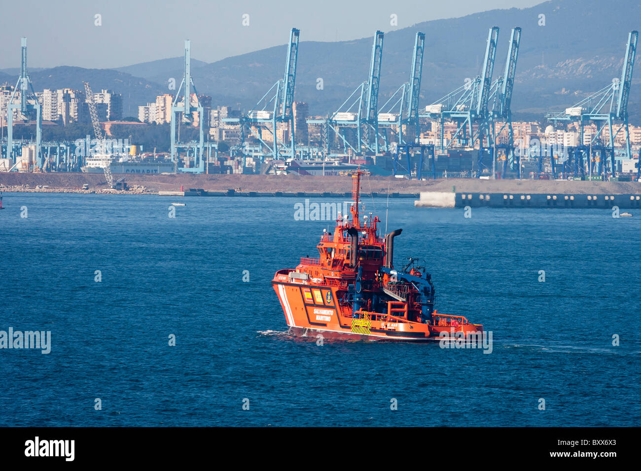 Marine Salvage Boat Tarifa Spain Europe Stock Photo Alamy