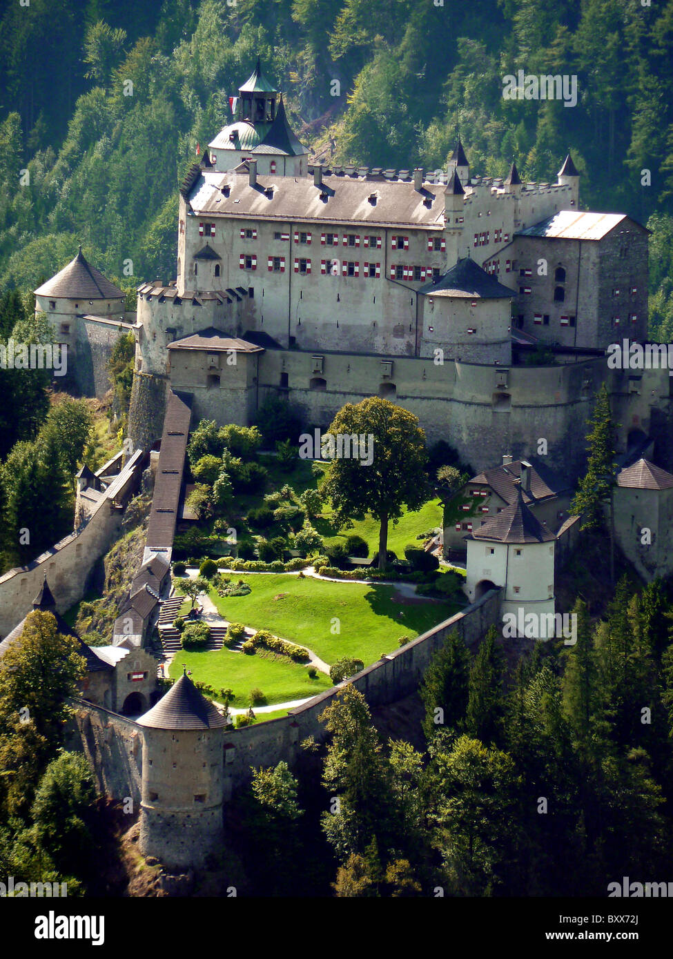 BURG HOHENWERFEN FORTRESS WERFEN AUSTRIA SALZBURG AUSTRIA WERFEN AUSTRIA 06 September 2010 Stock Photo