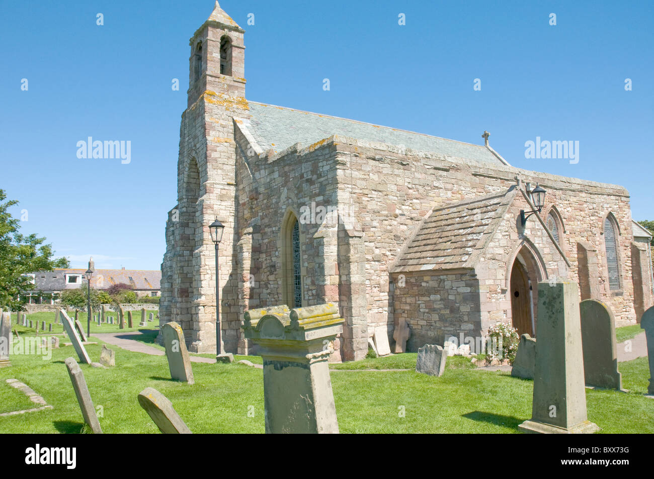 St Aidans Church Lindisfarne Northumberland England Stock Photo