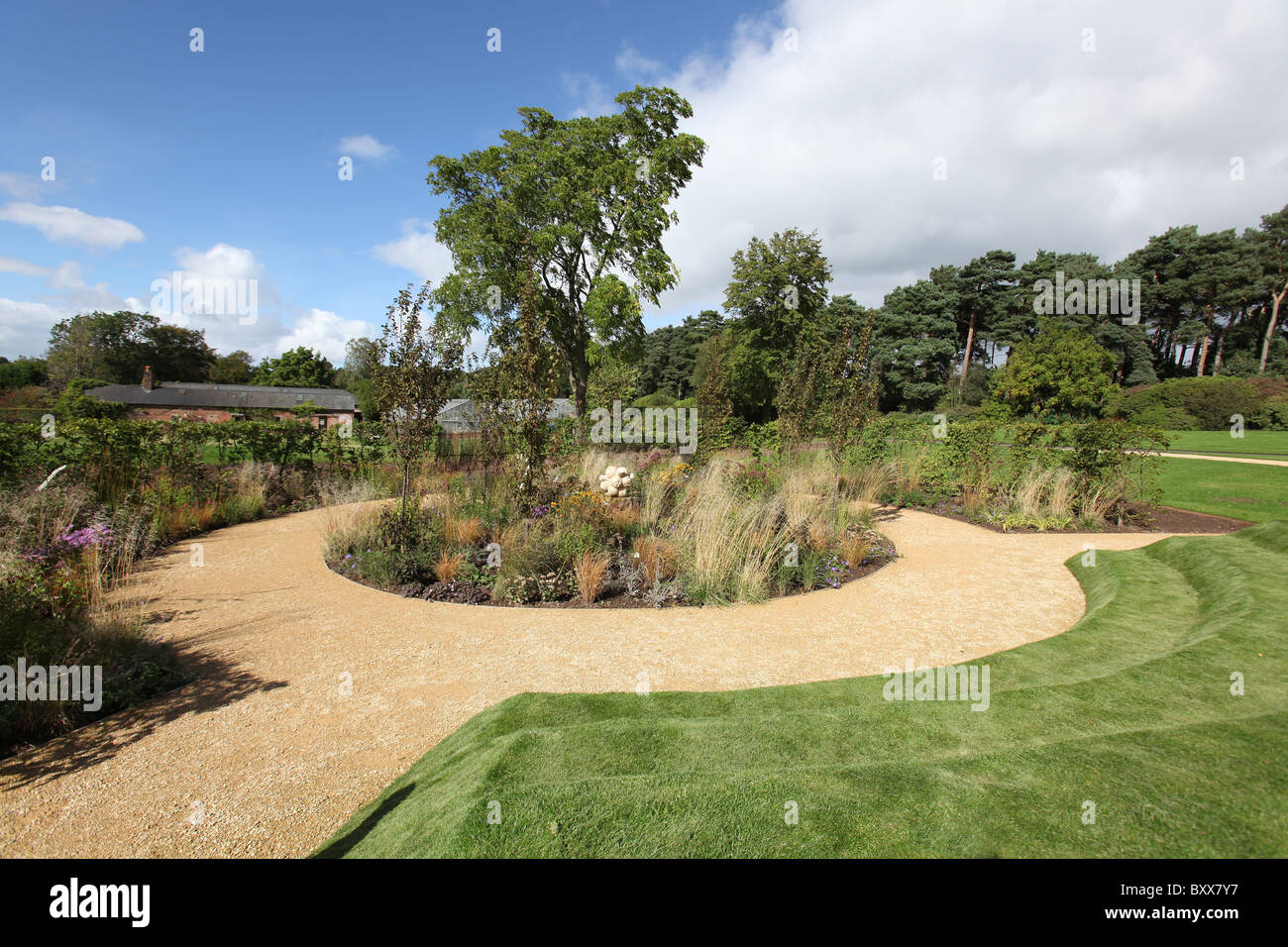 Ness Botanic Gardens, England. Early autumn view of the Chris Beardshaw