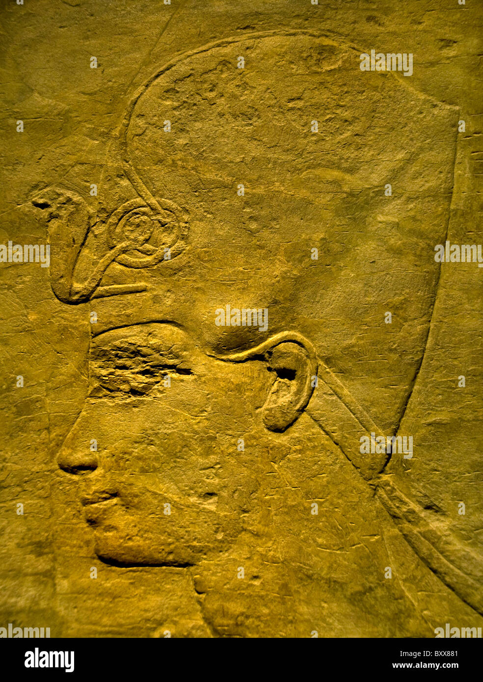 Portrait of pharaoh Tutankhamun  1333 BC Egypt Egyptian Stock Photo