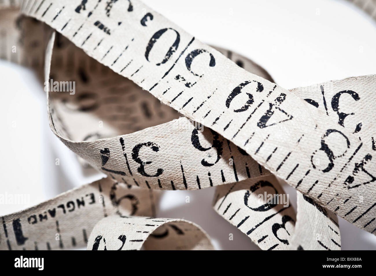old worn tape measure Stock Photo Alamy