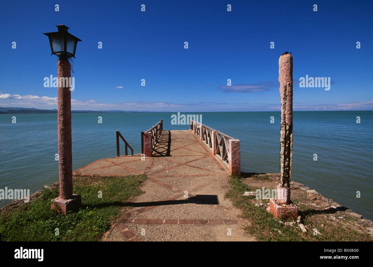Landing Pier Near Ruinas la Isabela, Dominican Republic Stock Photo