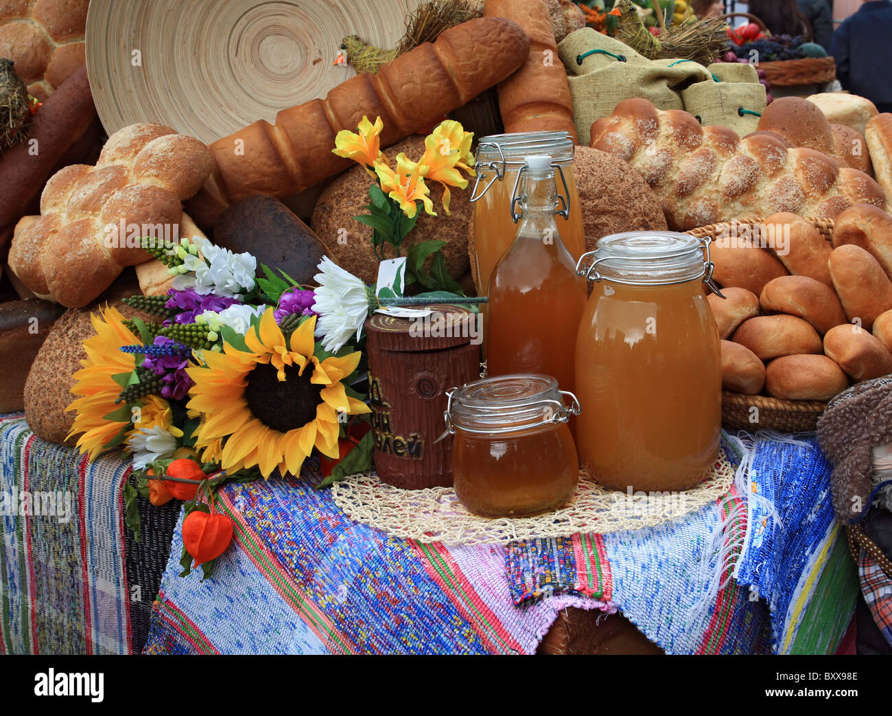 products on rural market Stock Photo - Alamy