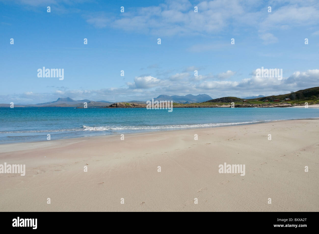 Mellon Udrigle Beach & Gruinard Bay nr Laide Ross & Cromarty Highland Scotland Stock Photo
