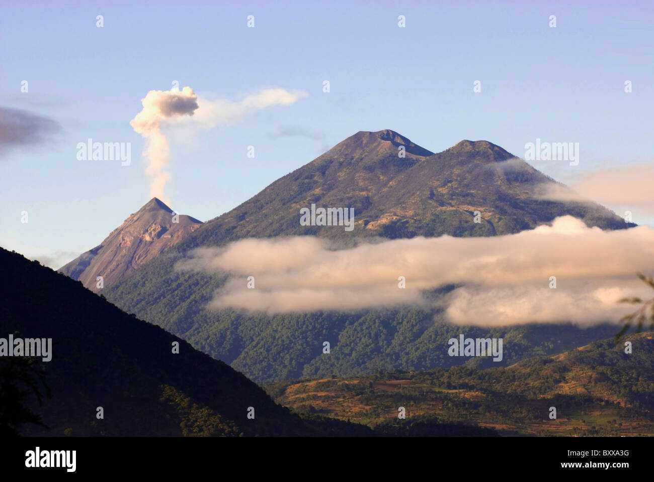 Vulkan Fuego in Guatemala Stock Photo