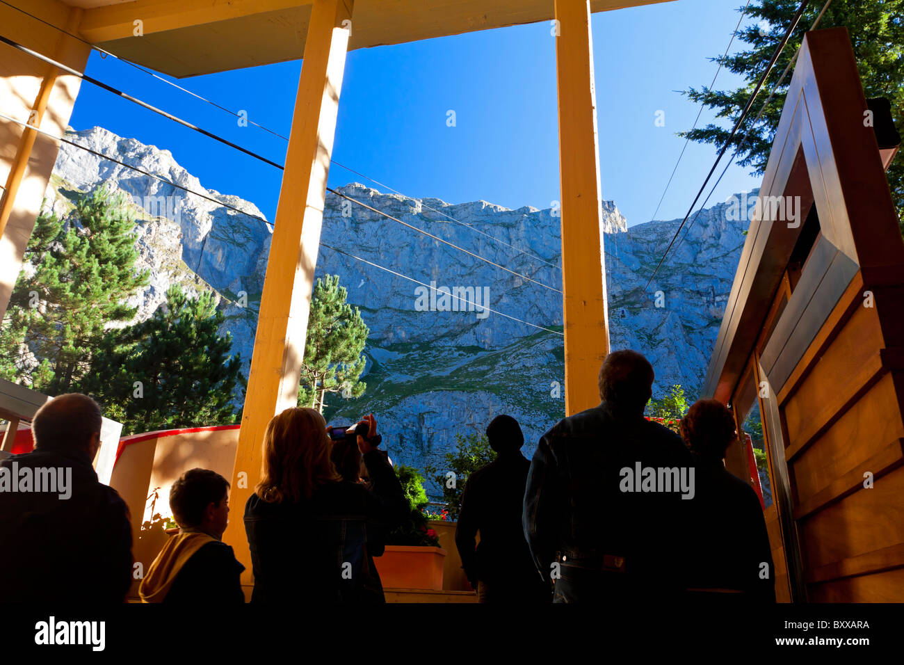 Cable car at Fuente De Picos de Europa National Park in Northern Spain