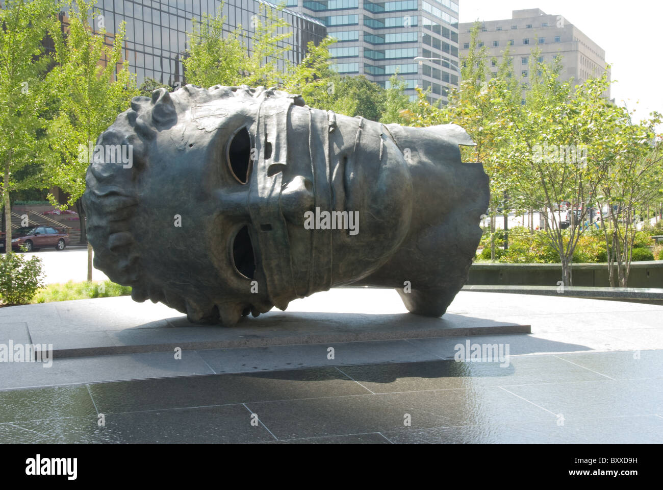 Citygarden Eros Bendato; the Greek god of love and desire; Artist Igor Mitoraj; Bronze; 1999 Stock Photo