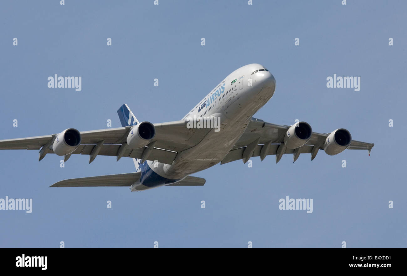 Airbus A380 Farnborough International Airshow 2010 Stock Photo