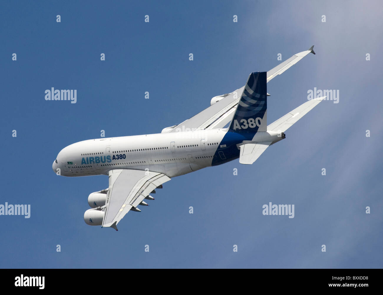 Airbus A380 Farnborough International Airshow 2010 Stock Photo