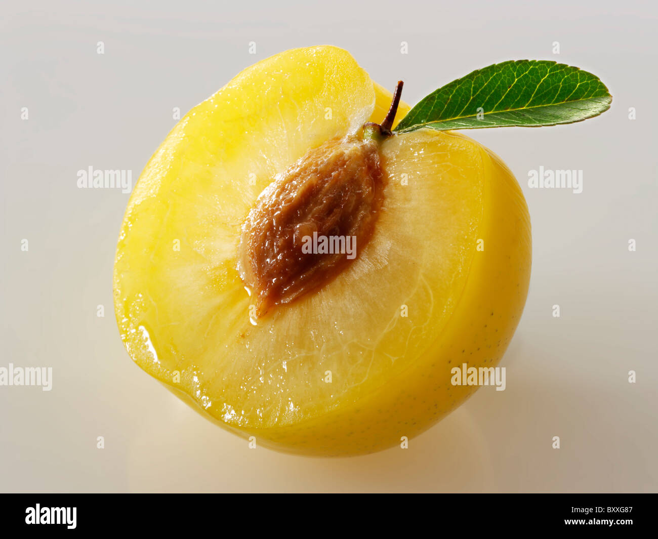 Fresh Yellow plums Stock Photo