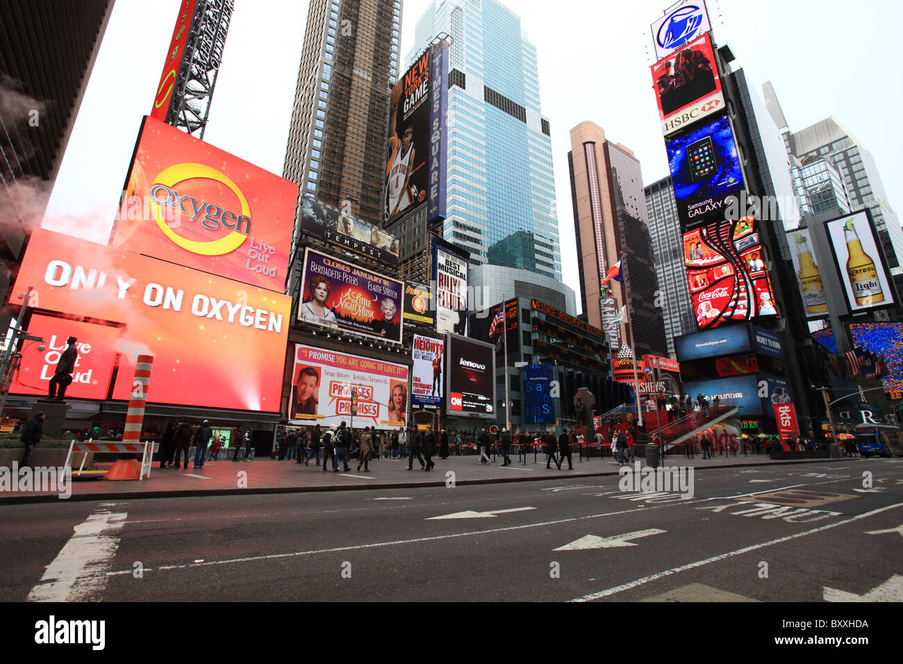 Colorful LED billboards in Times Square New York city 2010 Stock Photo