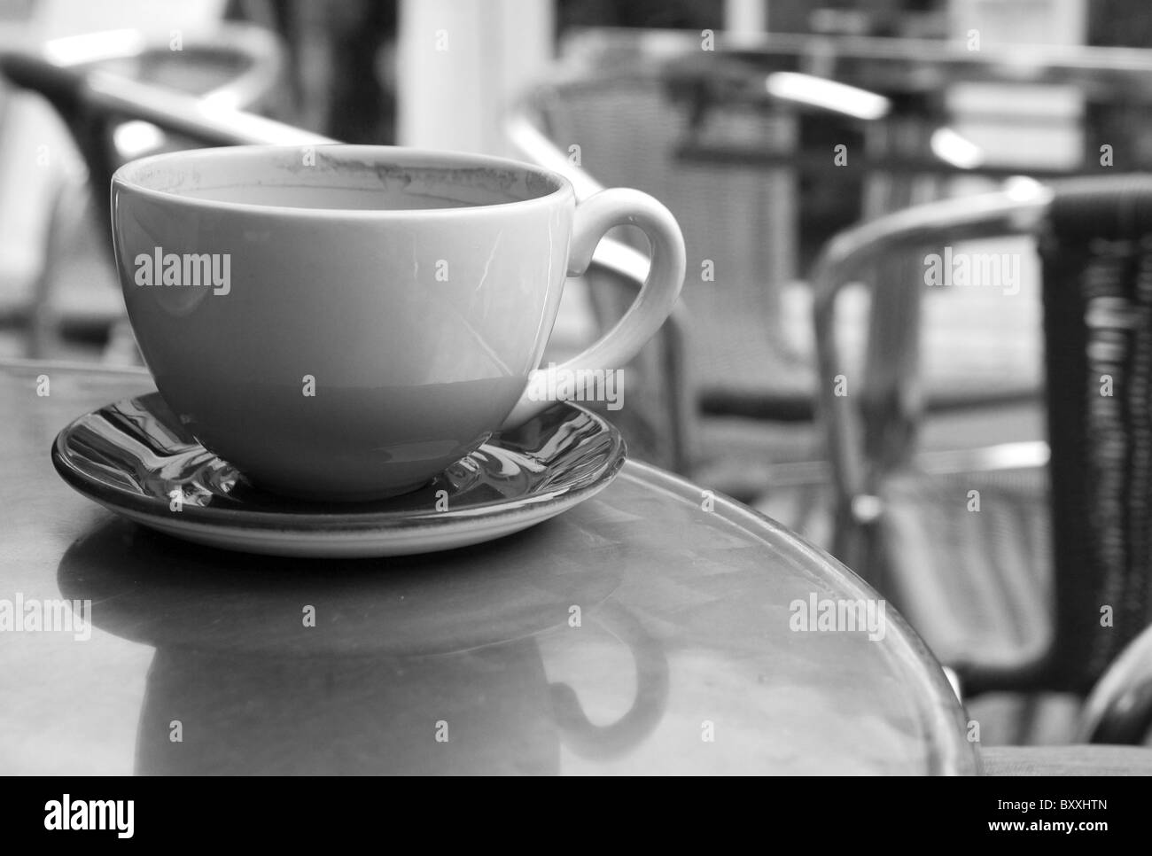 Coffe cup in a cafe Stock Photo