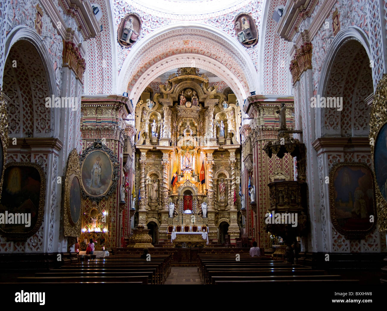 Ecuador. Quito city. Church of La Merced. Stock Photo