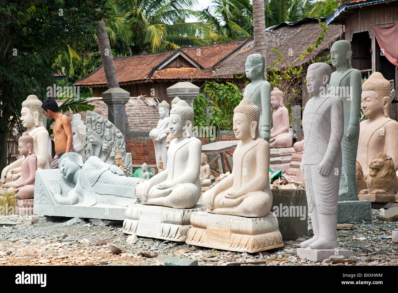 Stone near Phnom Penh, Cambodia Stock Photo Alamy