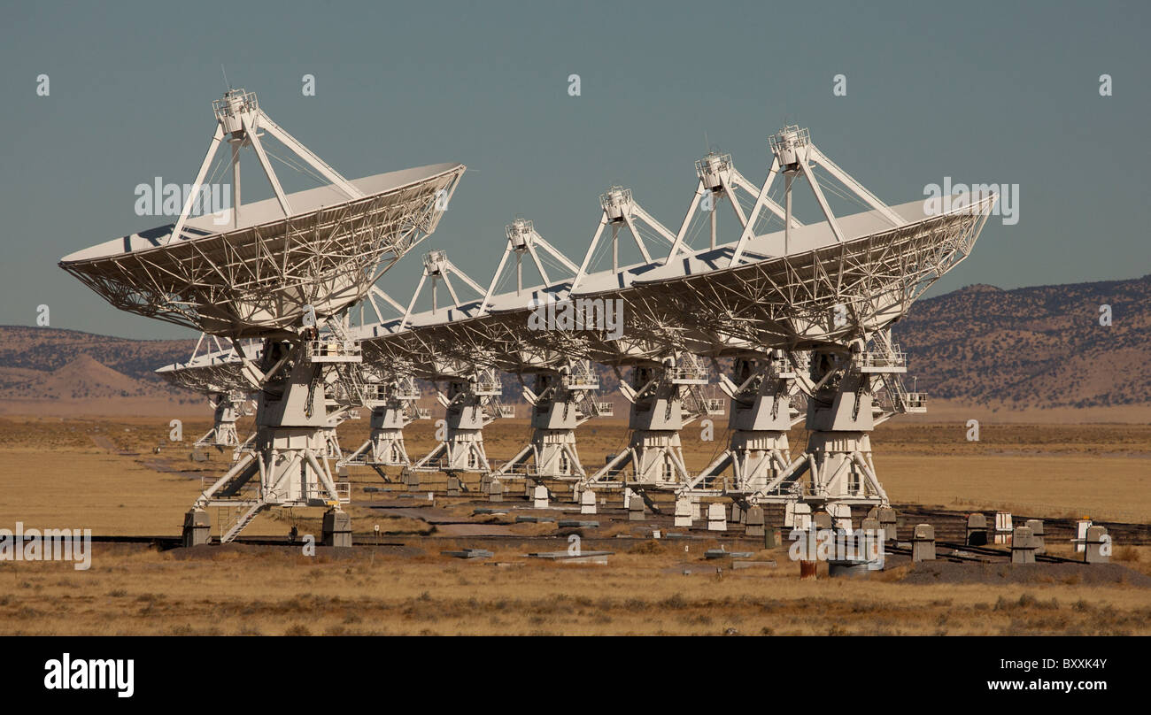 The Very Large Array Radio Telescopes, located in New Mexico, USA. Stock Photo