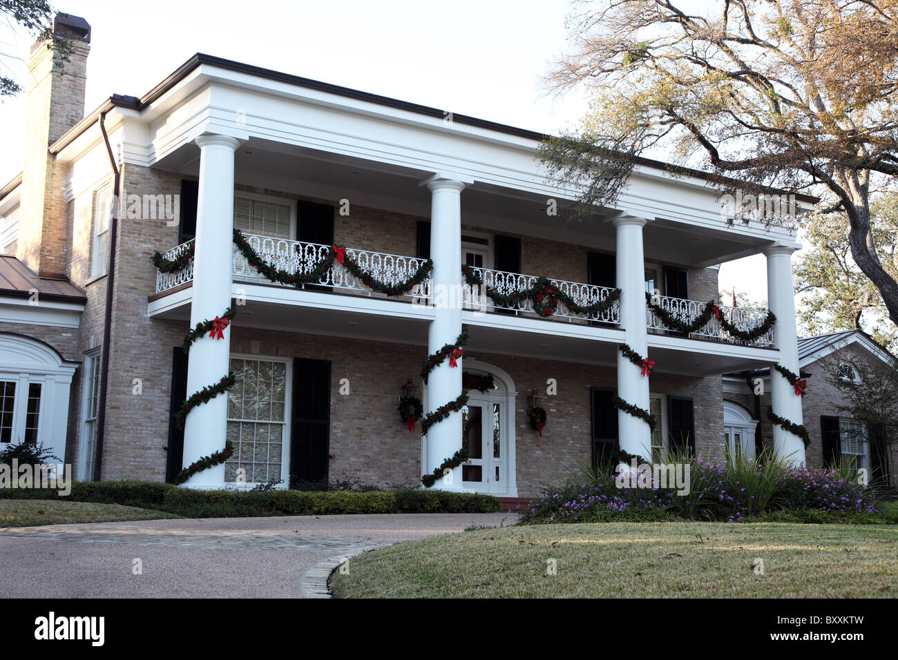 Home of a prominent Texan art collector, Woodlawn Boulevard, Austin Texas Stock Photo