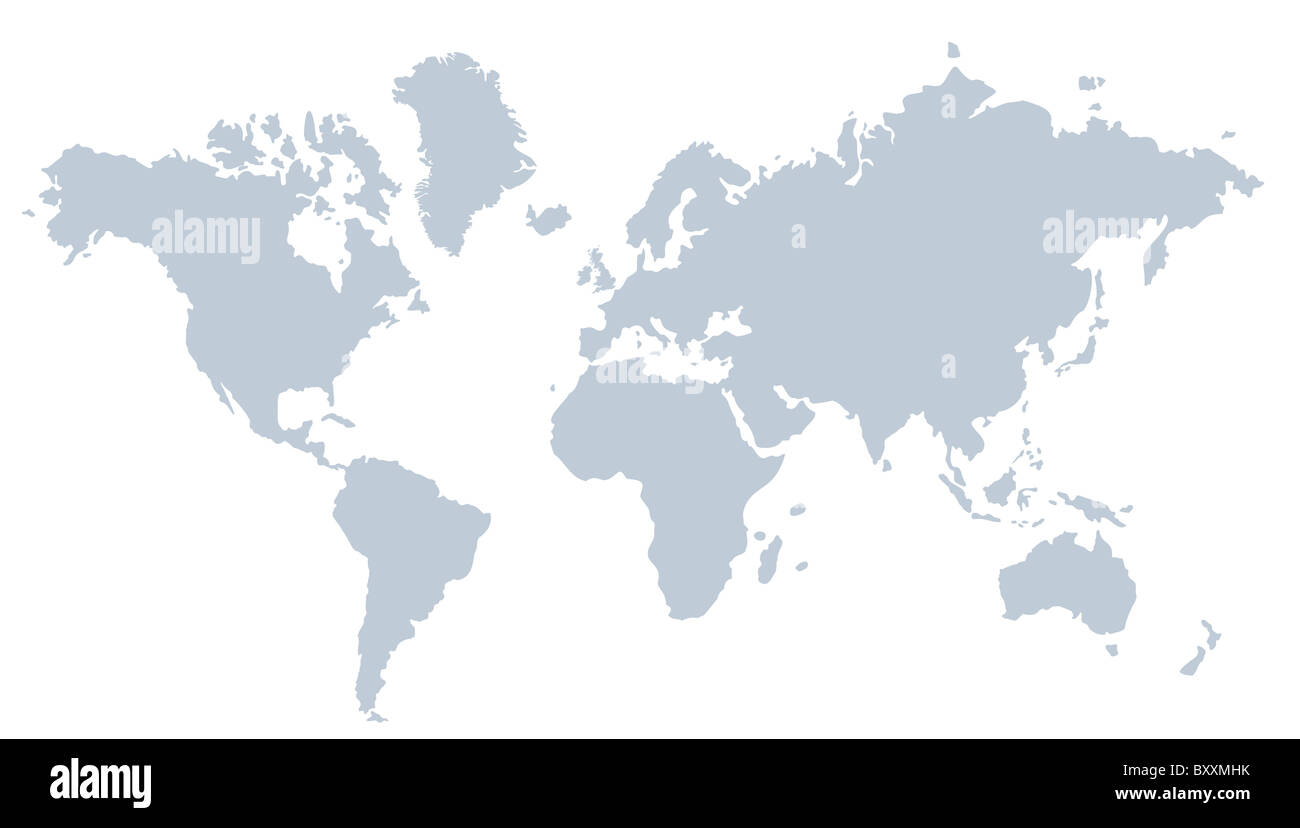 Illustration of the world. World map. Stock Photo