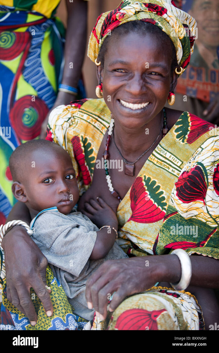 In the town of Djibo in northern Burkina Faso, women sell greens in the