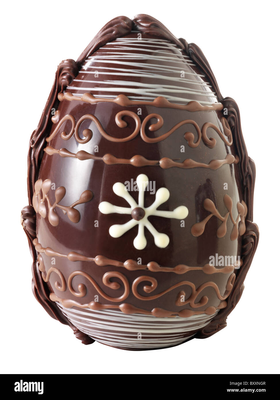 Traditional decorated chocolate Easter eggs Stock Photo Alamy