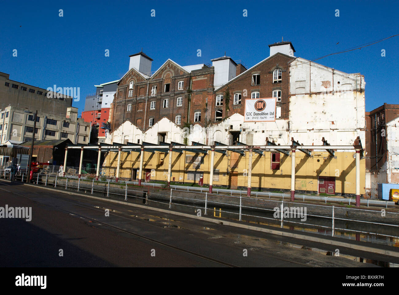 Steel frame at new marina development Ipswich UK Stock Photo Alamy