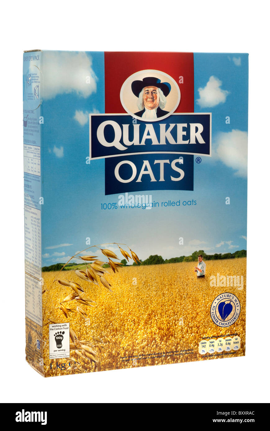 Box of Quaker Oats - 2011 Stock Photo