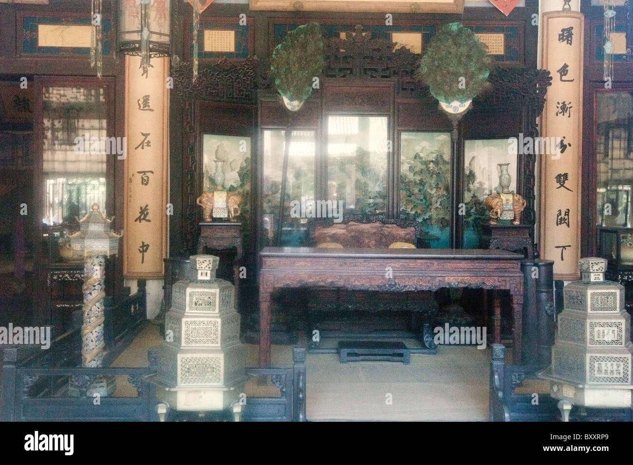 Interior Hall of Jade Ripples, Yiheyuan = Garden of Restful Peace = Summer Palace, Beijing, China Stock Photo