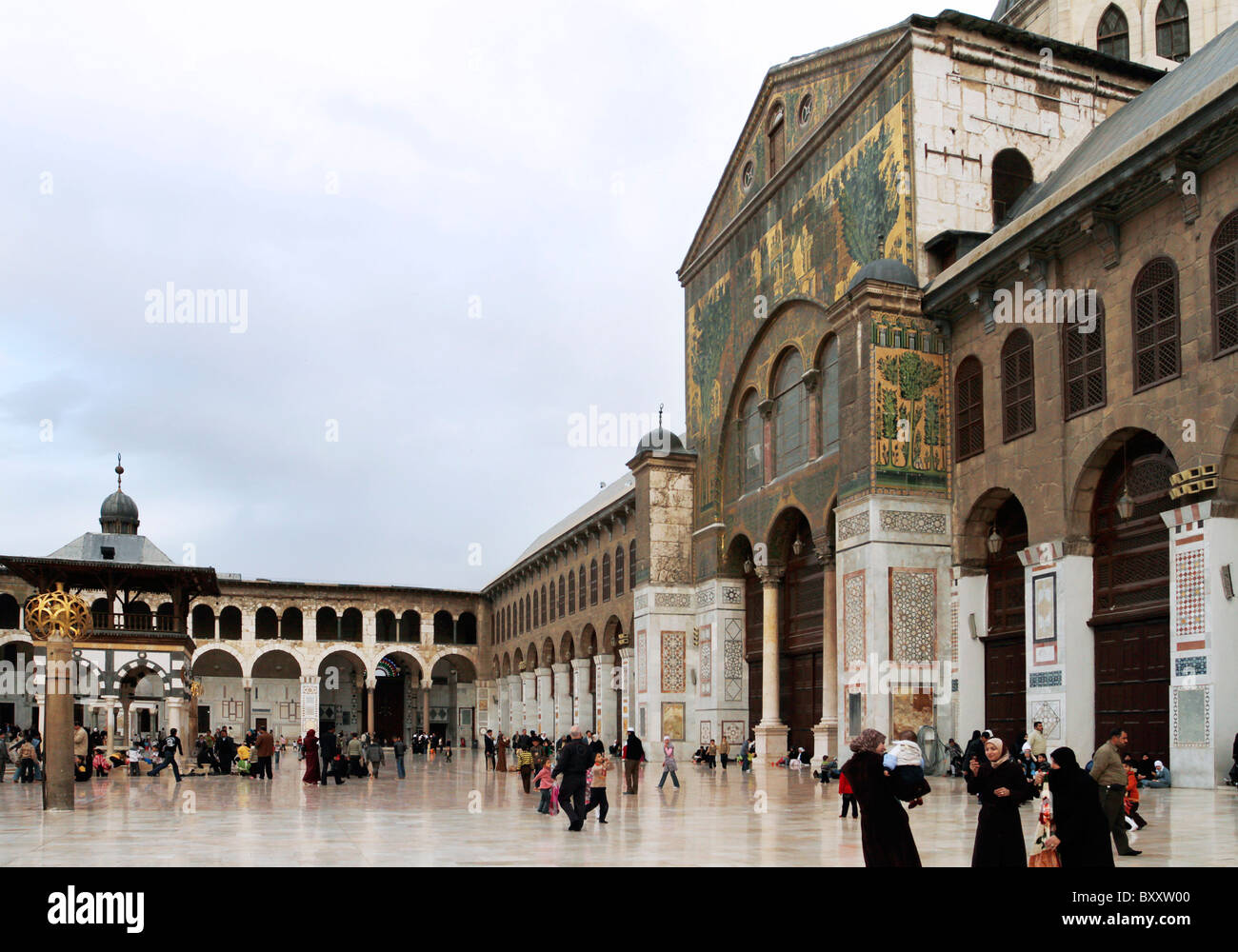 Compound inside Omayyad Mosque in Damascus, Syria. Stock Photo