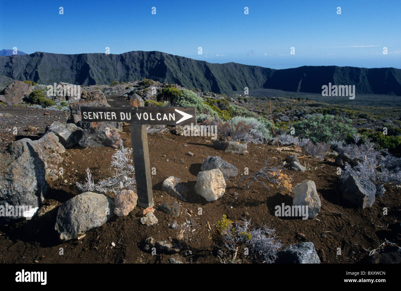 Pas de trail to Piton de la Fournaise volcano, La Reunion