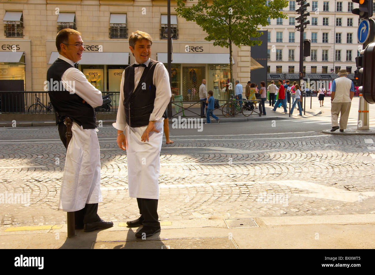 French Waiters Paris France Stock Photo Alamy