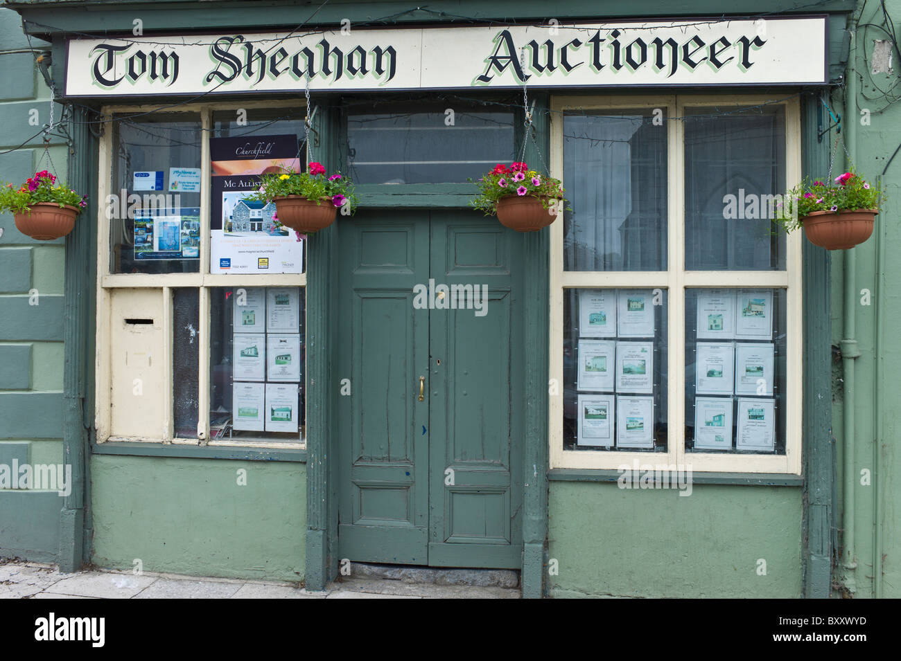 Tom Sheahan Auctioneer in Buttevant, County Cork, Ireland Stock Photo