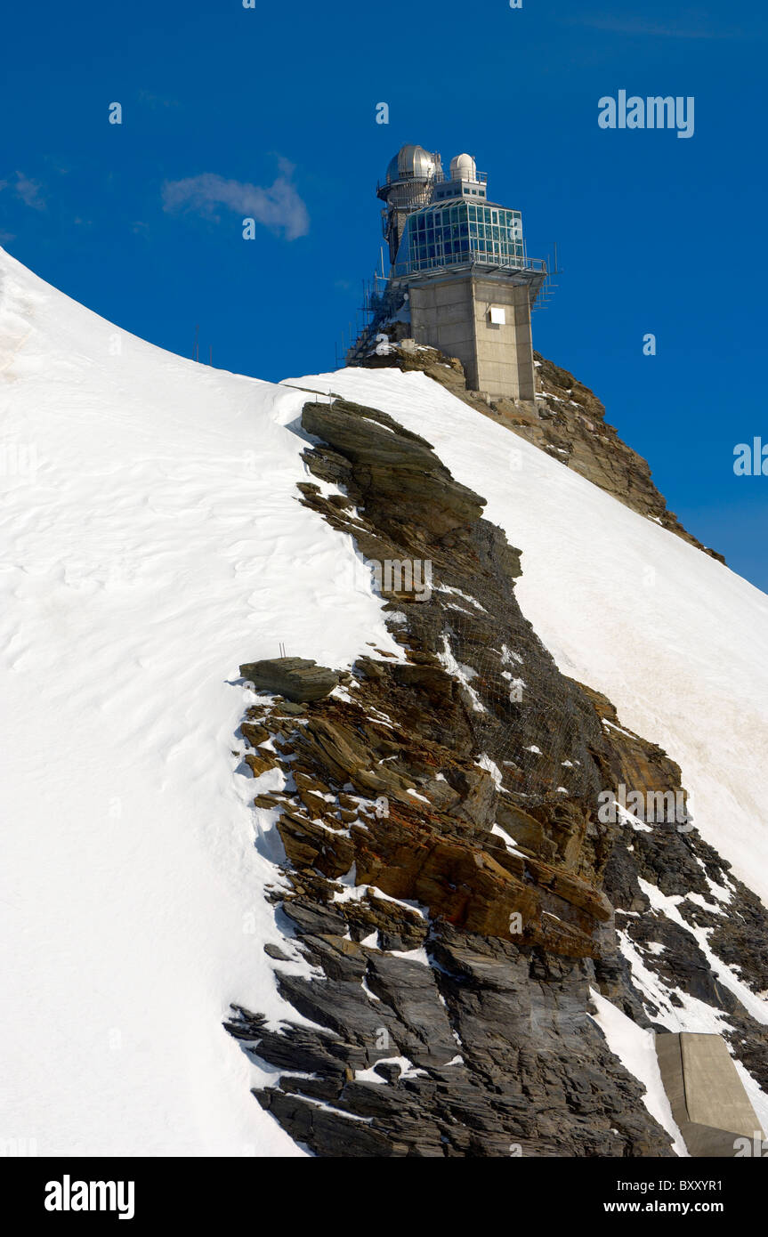 Jungfraujoch Sphinx observatory - Bernese Oberland Alps - Switzerland Stock Photo